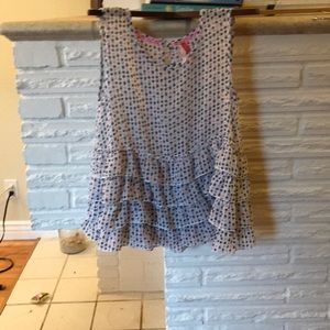 Polkadot tank top with Fringe
